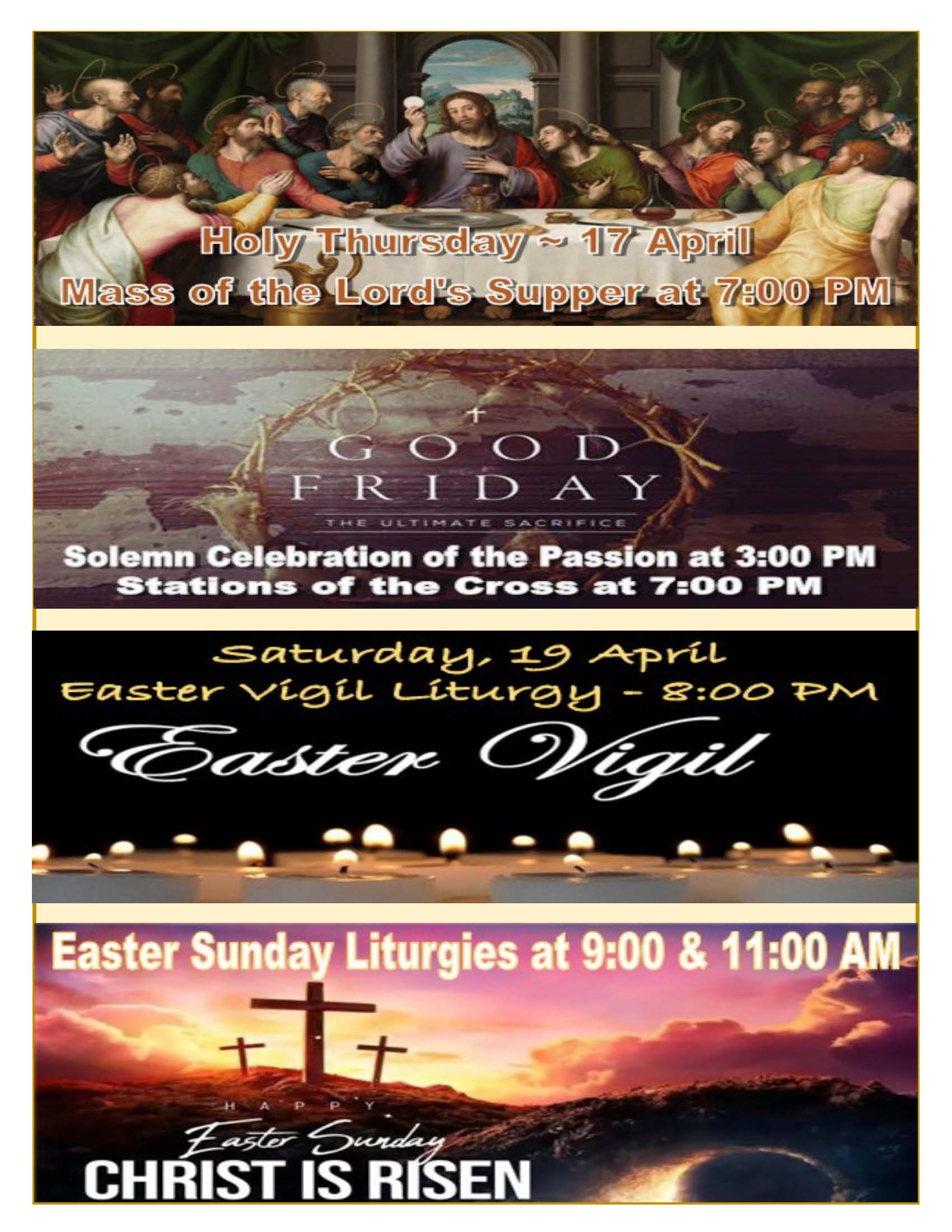 Full Page Holy Week Headers for Insert | Pro-Cathedral of the ...